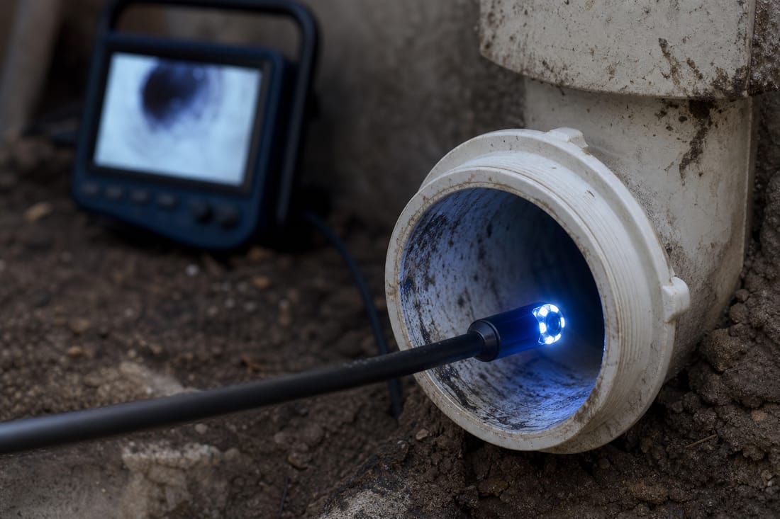 Exemple : inspection caméra d'une canalisation